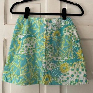 Lilly Pulitzer skirt with flowers and fish